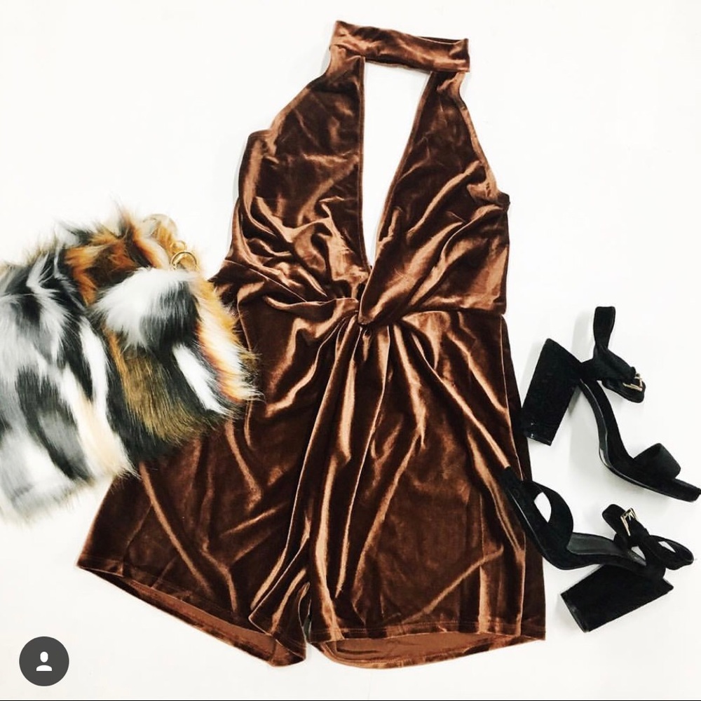 Adorable brown suede romper!